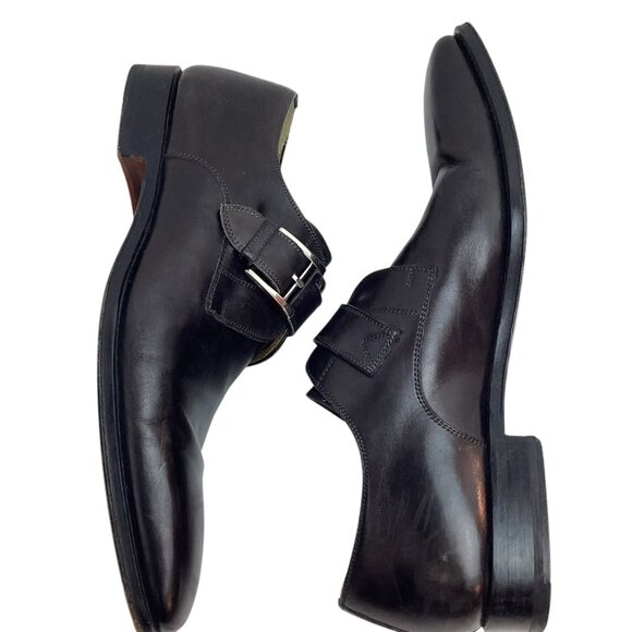 Magnanni Marco ll Mens 8M Leather Monk Strap Dress Shoes Black Made in Spain main image 5